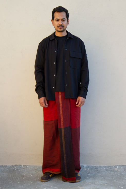 CHOORNIKKARA 100% Premium Linen Hand woven Single Mundu