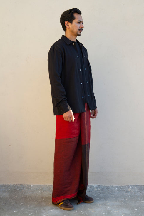 CHOORNIKKARA 100% Premium Linen Hand woven Single Mundu