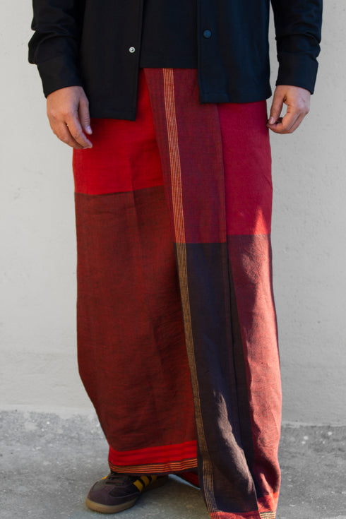 CHOORNIKKARA 100% Premium Linen Hand woven Single Mundu