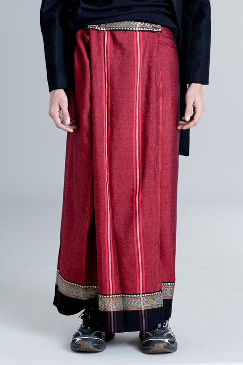 CHULLIKKARA Hand Woven Light weight Mundu with Jaccquard