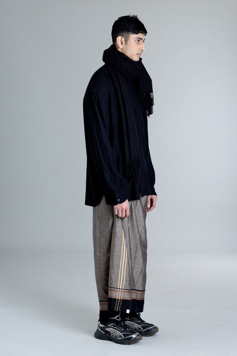 CHUNAKKARA Hand Woven Light weight Single Mundu with Jaccquard