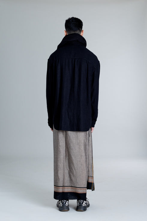 CHUNAKKARA Hand Woven Light weight Single Mundu with Jaccquard