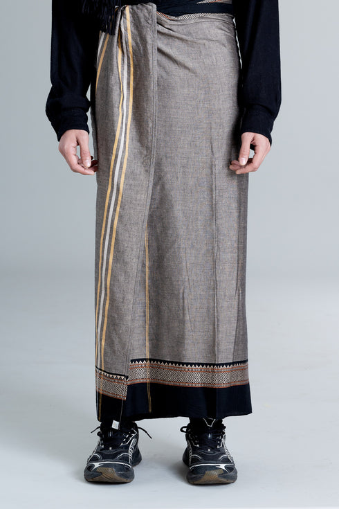 CHUNAKKARA Hand Woven Light weight Single Mundu with Jaccquard