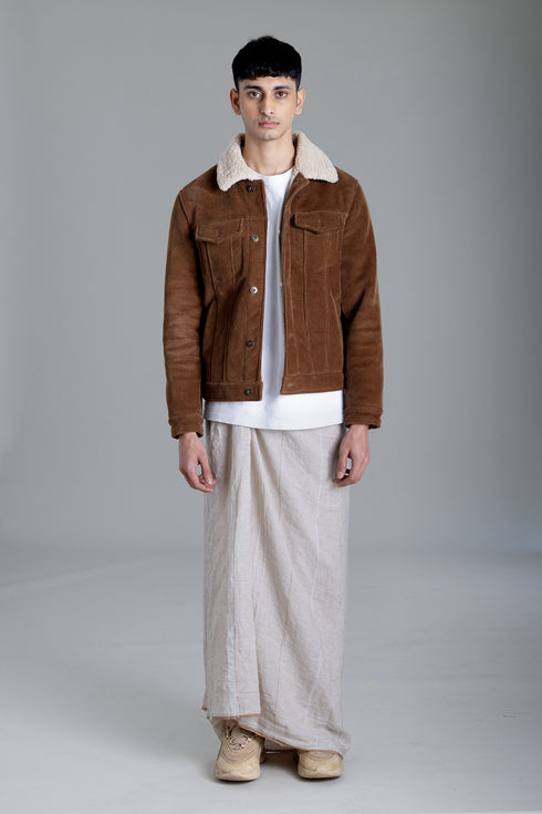 ERAVANKARA 100% Linen Hand woven Single Mundu