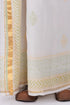 CHELAKKARA Hand Woven & Hand Block Printed Kasavu Mundu