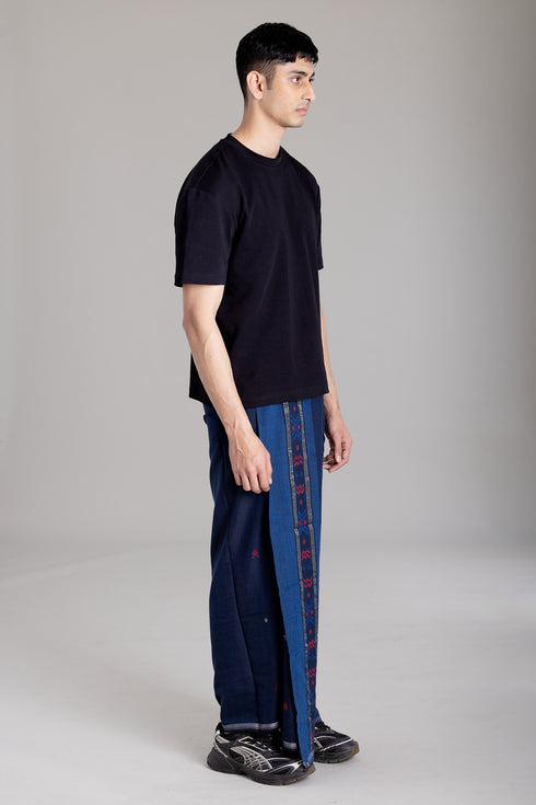 MADAKKARA Hand Woven Jamdani Light Weight Kasavu Mundu