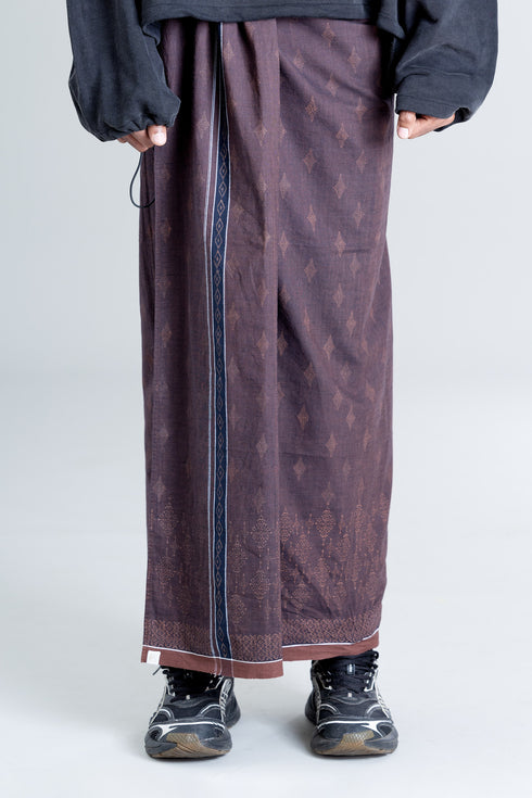 NENMANIKKARA Hand Woven Hand Block Printed Mundu