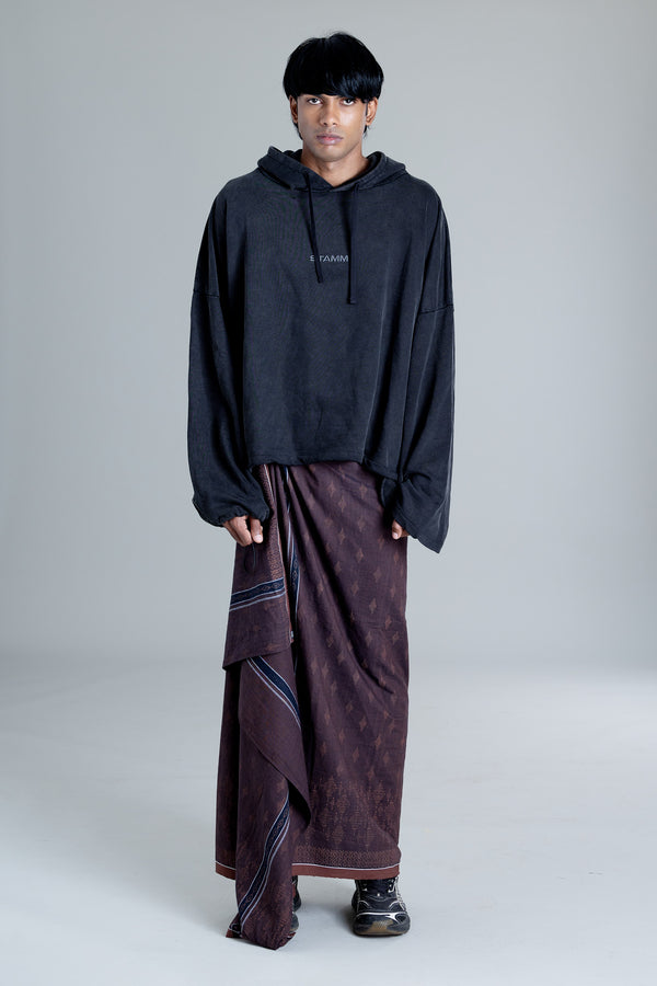 NENMANIKKARA Hand Woven Hand Block Printed Mundu