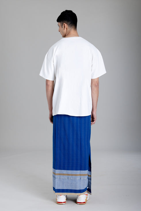 THRIKKAKKARA Striped Kasavu Mundu