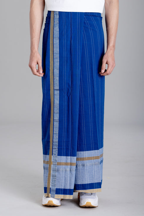 THRIKKAKKARA Striped Kasavu Mundu